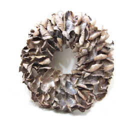 Wianek z suszonych kwiatów Boho Rustykalny 40cm